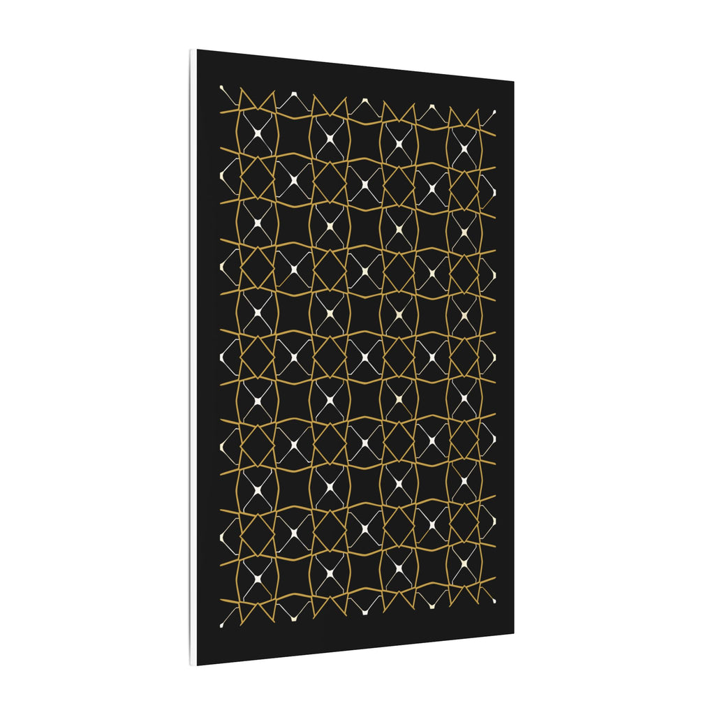 Islamic Canvas Wall Art, Zellige Tile Print, Gold Charcoal Muslim Decor, Moroccan Canvas, Nikah Wedding Gift, Ready to Hang
