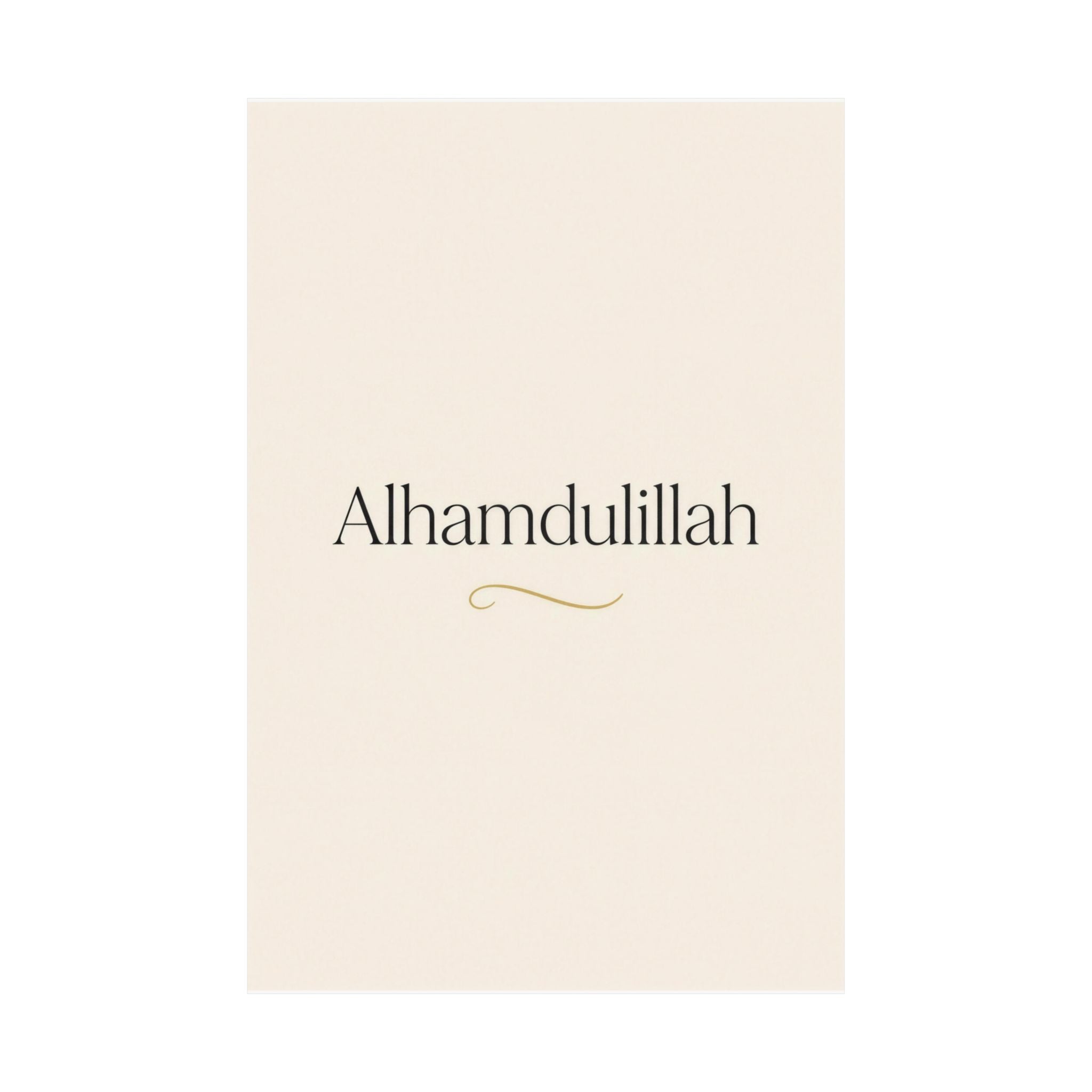Alhamdulillah Wall Art, Islamic Typography Print, Muslim Home Decor, Gratitude Quote Poster, Eid Ramadan Gift, Matte Print