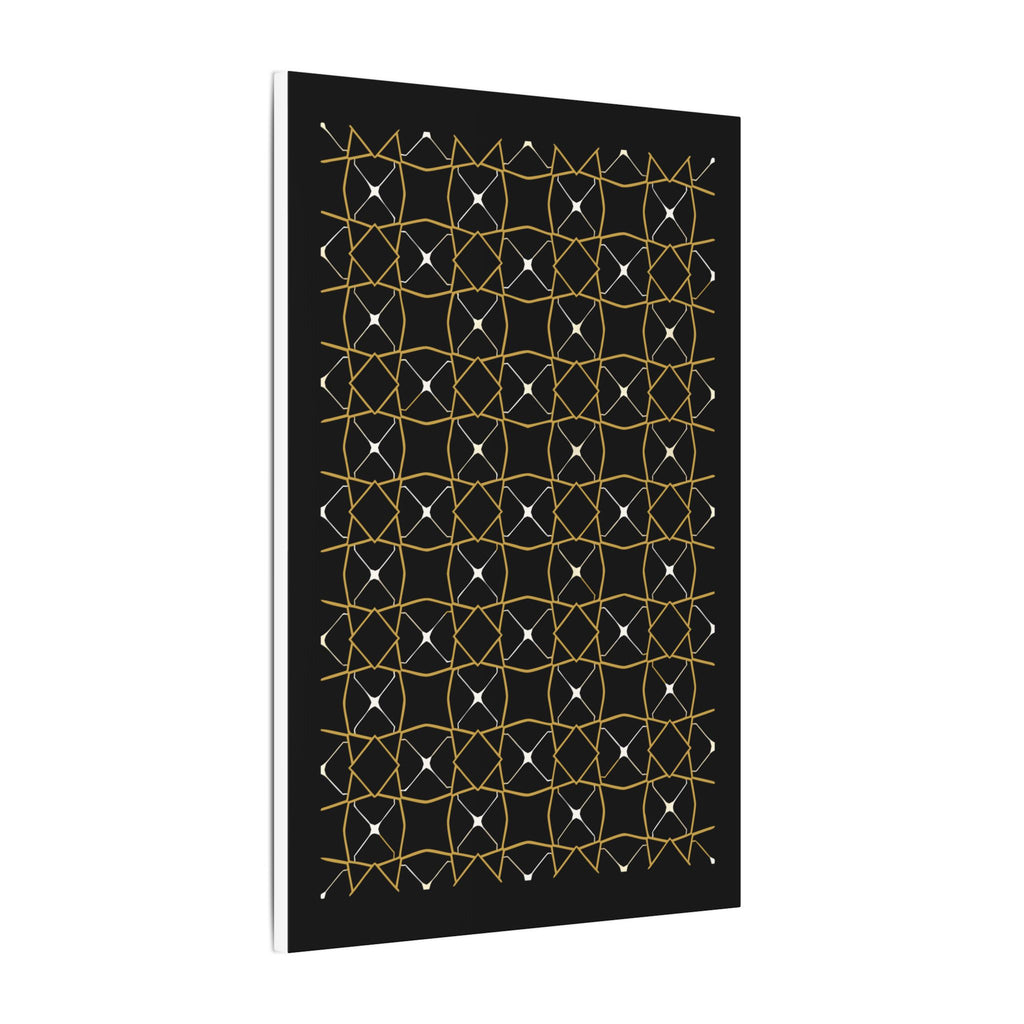 Islamic Canvas Wall Art, Zellige Tile Print, Gold Charcoal Muslim Decor, Moroccan Canvas, Nikah Wedding Gift, Ready to Hang