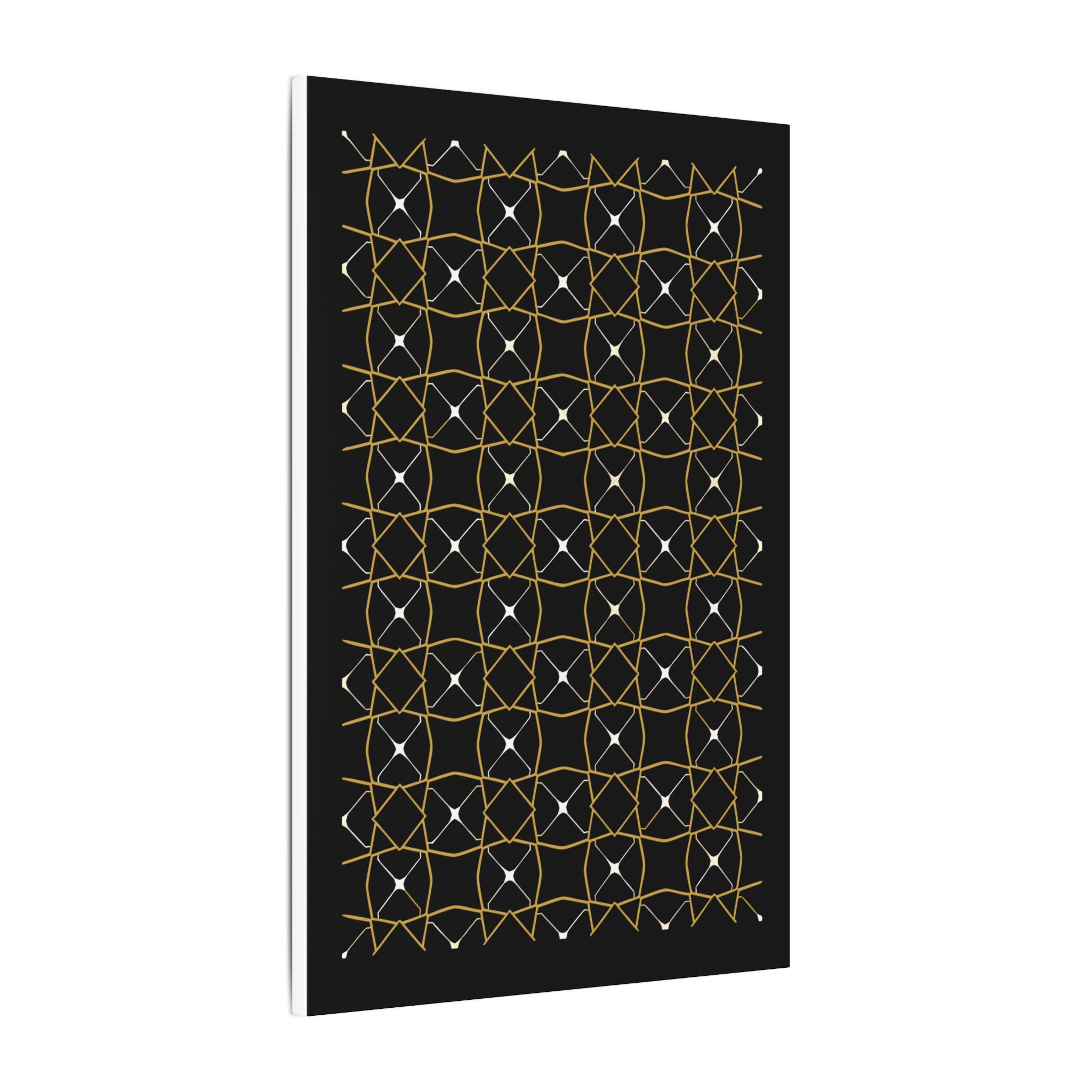Islamic Canvas Wall Art, Zellige Tile Print, Gold Charcoal Muslim Decor, Moroccan Canvas, Nikah Wedding Gift, Ready to Hang