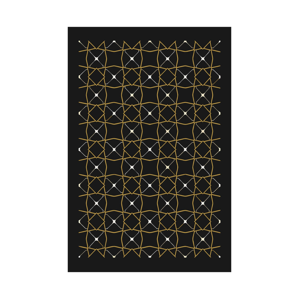 Islamic Wall Art, Zellige Tile Print, Gold Charcoal Muslim Home Decor, Moroccan Art Poster, Eid Ramadan Gift, Matte Print