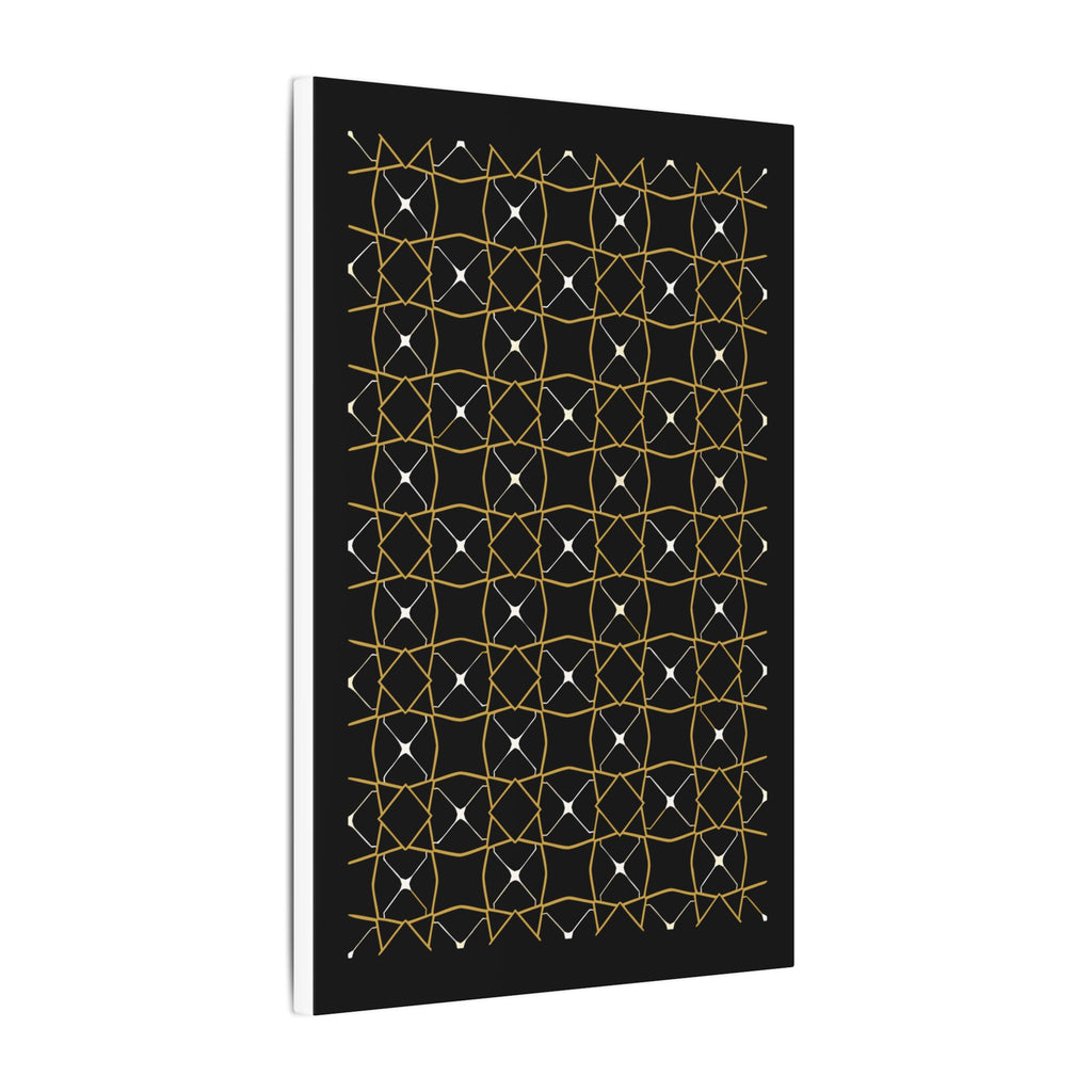 Islamic Canvas Wall Art, Zellige Tile Print, Gold Charcoal Muslim Decor, Moroccan Canvas, Nikah Wedding Gift, Ready to Hang