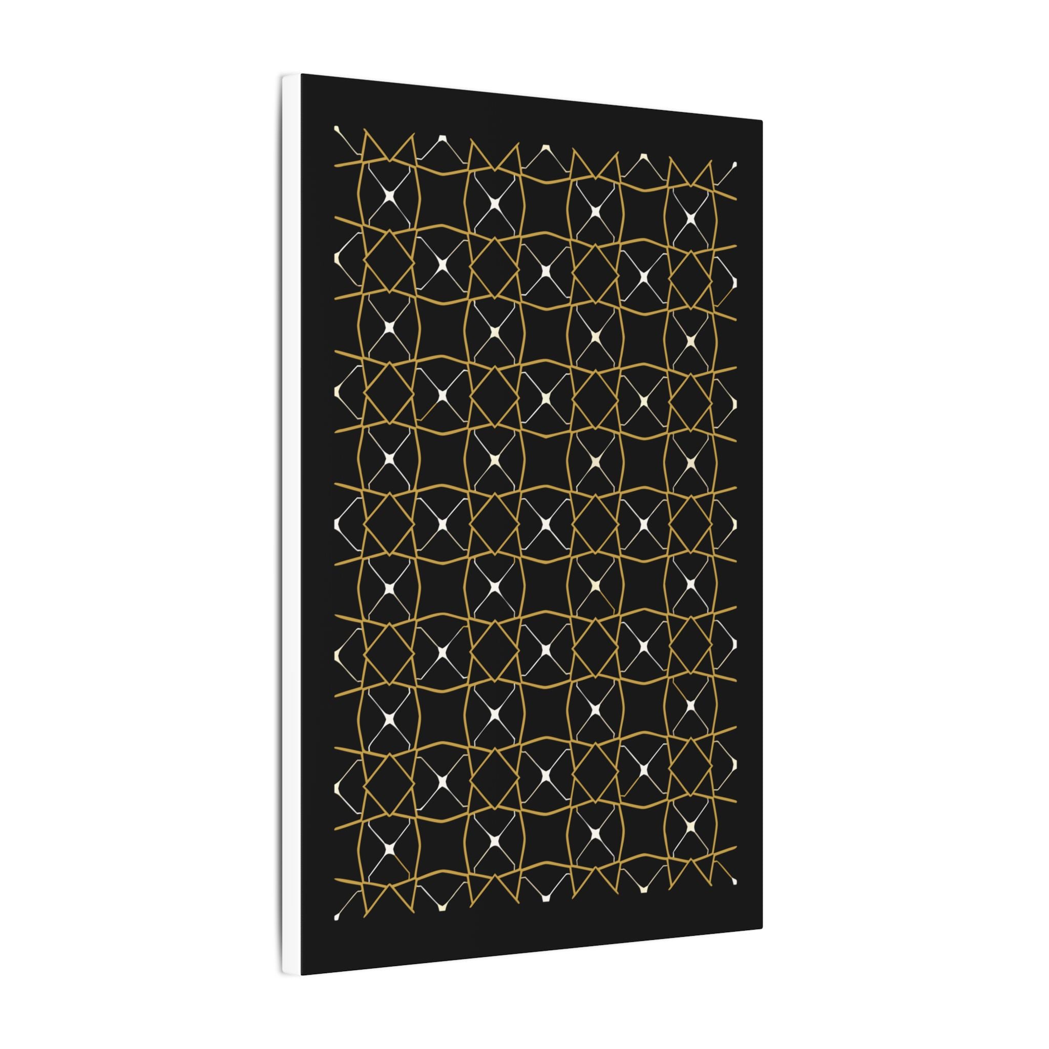 Islamic Canvas Wall Art, Zellige Tile Print, Gold Charcoal Muslim Decor, Moroccan Canvas, Nikah Wedding Gift, Ready to Hang