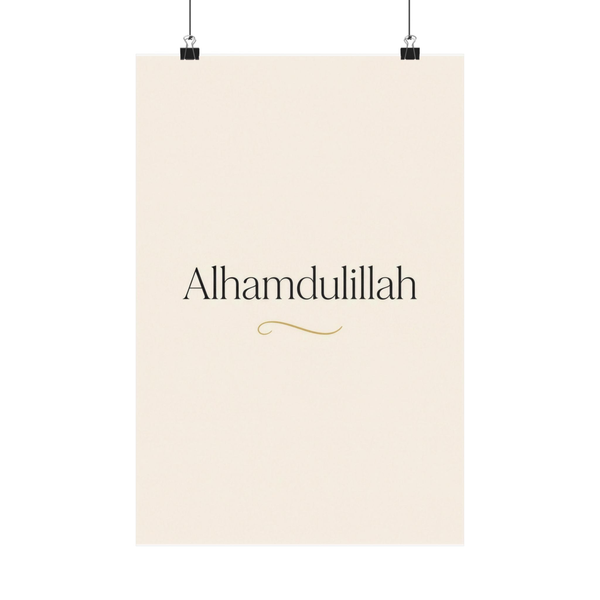 Alhamdulillah Wall Art, Islamic Typography Print, Muslim Home Decor, Gratitude Quote Poster, Eid Ramadan Gift, Matte Print