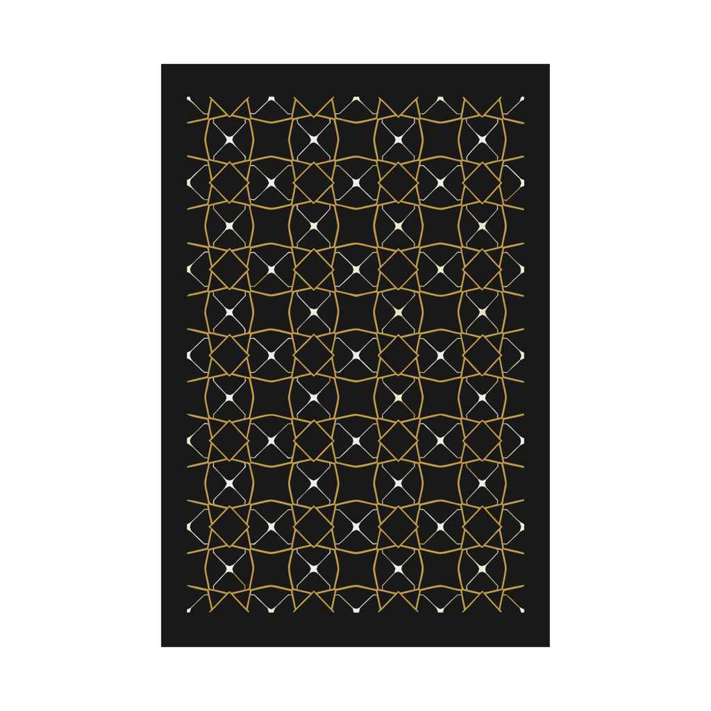 Islamic Wall Art, Zellige Tile Print, Gold Charcoal Muslim Home Decor, Moroccan Art Poster, Eid Ramadan Gift, Matte Print