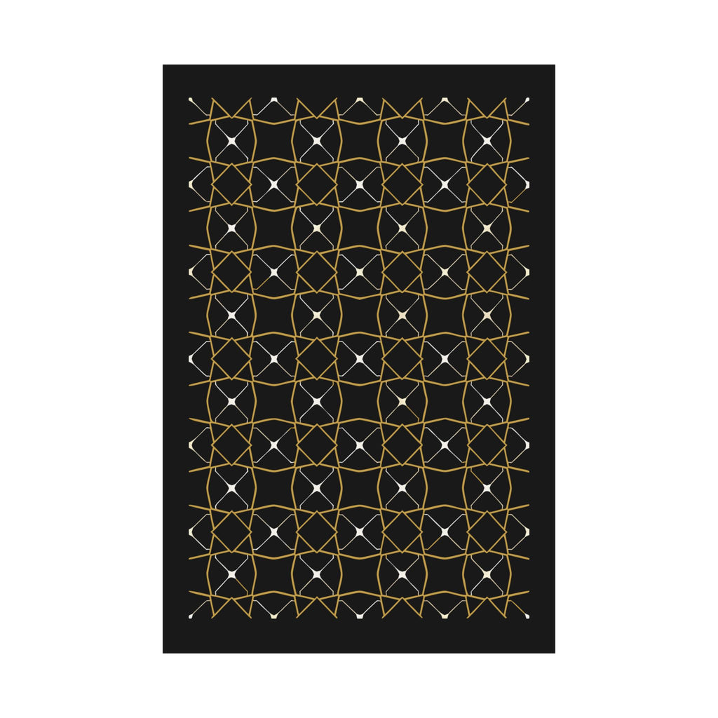 Islamic Wall Art, Zellige Tile Print, Gold Charcoal Muslim Home Decor, Moroccan Art Poster, Eid Ramadan Gift, Matte Print