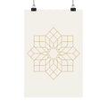 Islamic Wall Art, Geometric Girih Star Print, Gold Muslim Home Decor, Arabic Art Poster, Eid Ramadan Gift, Unframed Matte Print