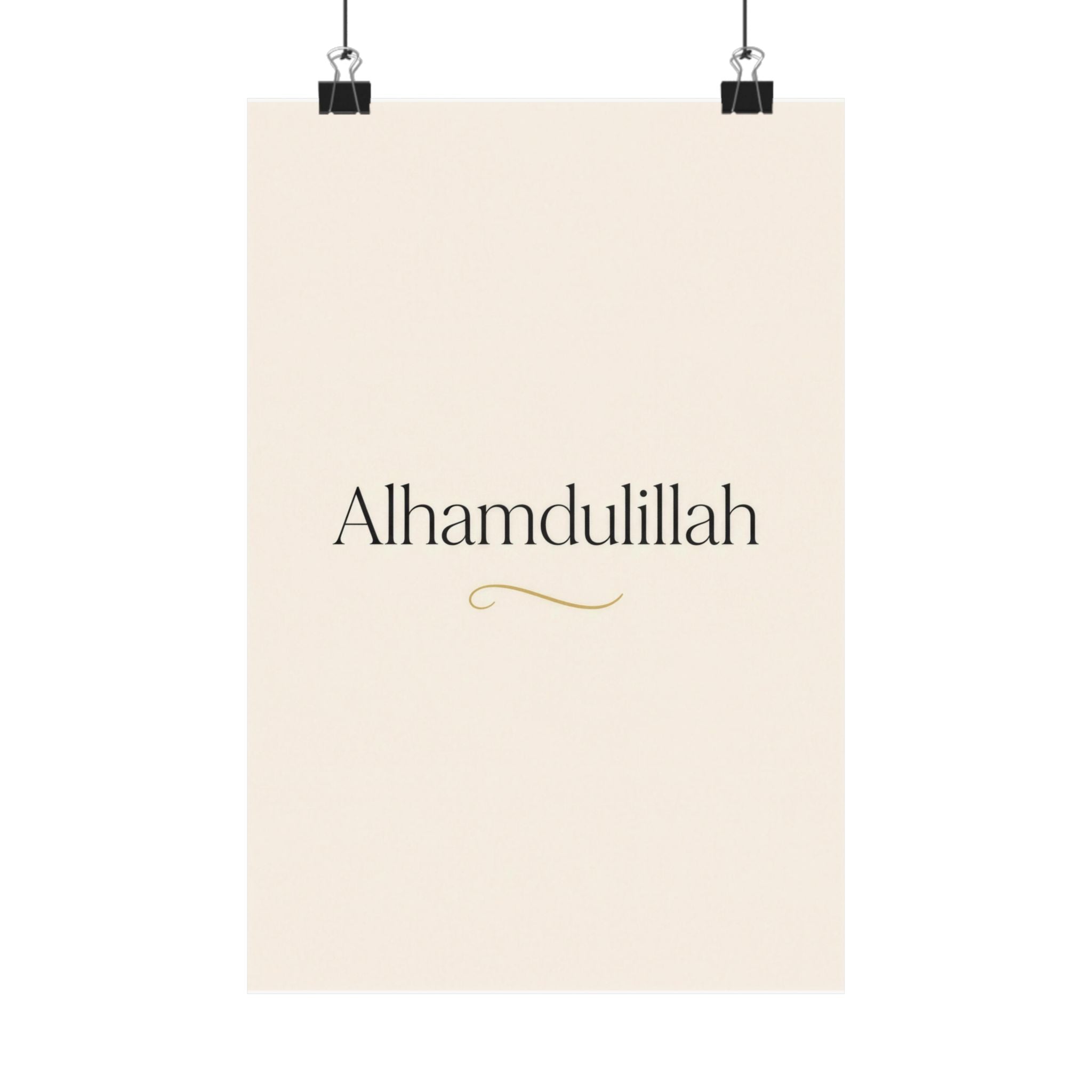 Alhamdulillah Wall Art, Islamic Typography Print, Muslim Home Decor, Gratitude Quote Poster, Eid Ramadan Gift, Matte Print