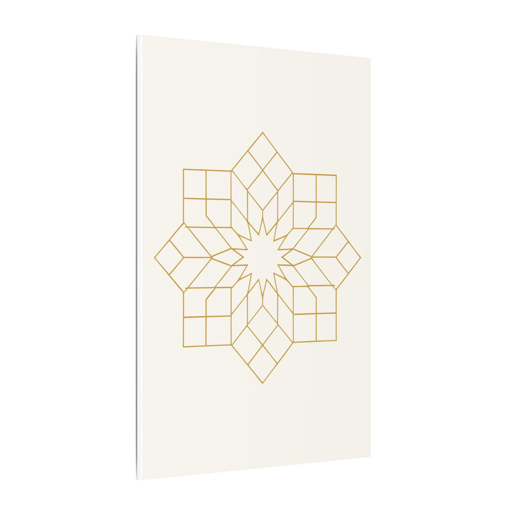 Islamic Canvas Wall Art, Girih Star Pattern, Gold Muslim Home Decor, Arabic Canvas Print, Nikah Wedding Gift, Ready to Hang